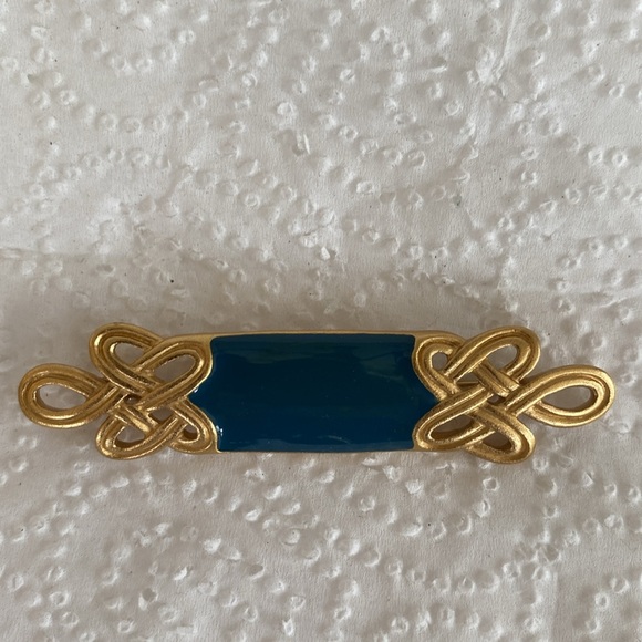 Gold and Blue Collar Pin - Picture 2 of 4